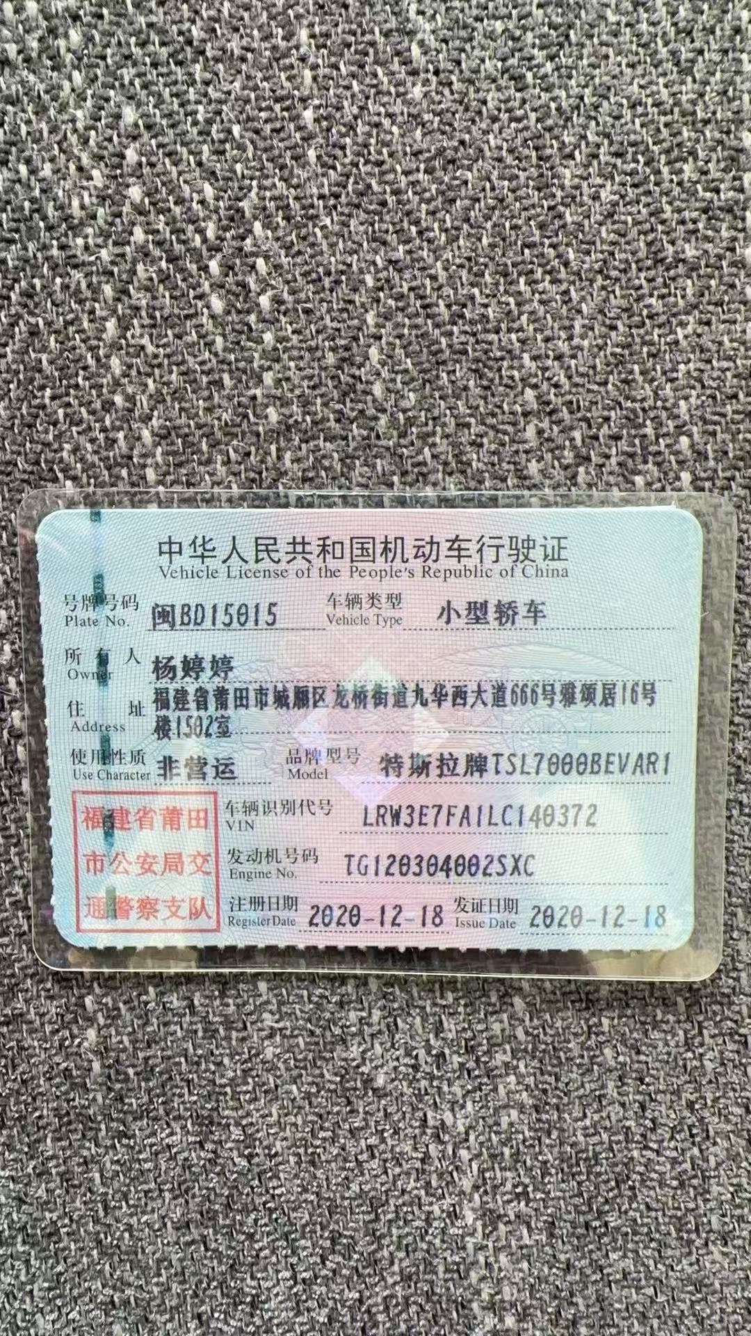 Tesla Model 3 2020 car image #3